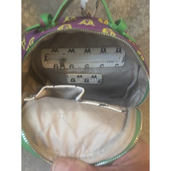 Steve Madden BBLogo Colorful Mini Backpack Purse W Tassel EUC Green - Picture 2 of 4